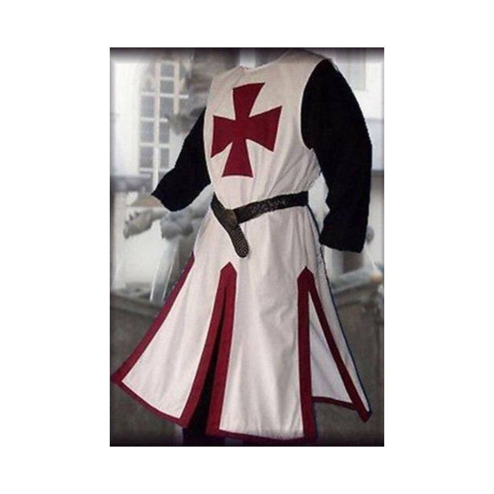 (Redwine,S)Disfraz Disfraz De Caballero Cruzado Caballero Templario Medieval Manga Larga-image