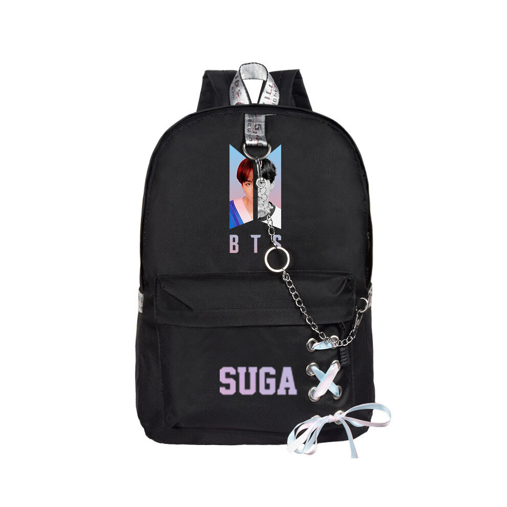 (SUGA) Bangtan Bts Boys Backpack School Bookbag Student Travel Bag Rucksack Shoulder