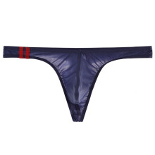 Slip Herren Bulge Pouch Eisseide String Tanga Transparent Sportslip Erotische Unterwäsche U-Konvex Beutel 3XL Blau