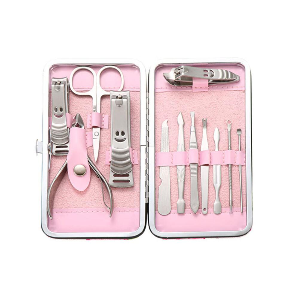 Manicure Set Nail Care 12PCS Stainless Steel Professional Pedicure Tools for Nail Grooming and Personal Care