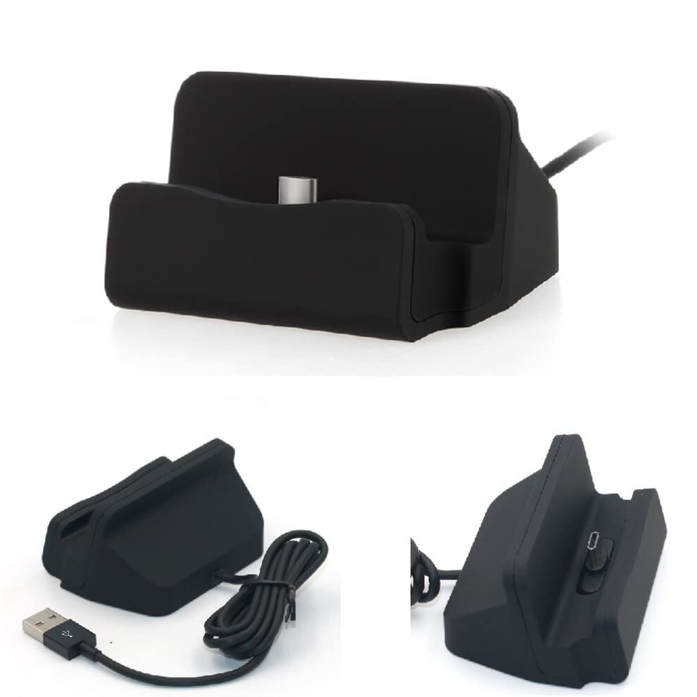 Docking Station - Charging Dock With Usb Type For Meizu 21, Table Stand, Compact Design, Compatible Charger Black 6493810580253