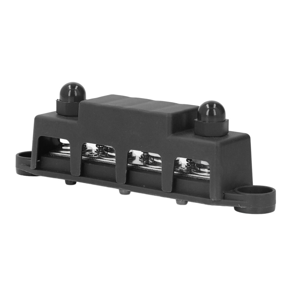 4 Position M10 Stud Bus Bar 48Vdc 250A Distribution Block For Vehicles Black 4611338765217