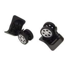 2pcs Black Luggage Wheels Replacement 360 Spin Quiet Casters