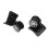 2pcs Black Luggage Wheels Replacement 360 Spin Quiet Casters 1
