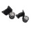 2pcs Black Luggage Wheels Replacement 360 Spin Quiet Casters 8
