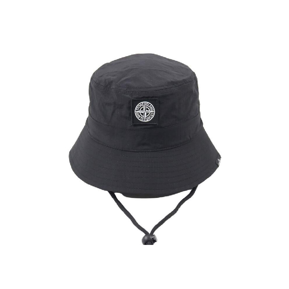 (Black) Stoneisland Hat Bucket Wind Fast Dry Adjustable Drawcord Sunshade Outdoor Summer