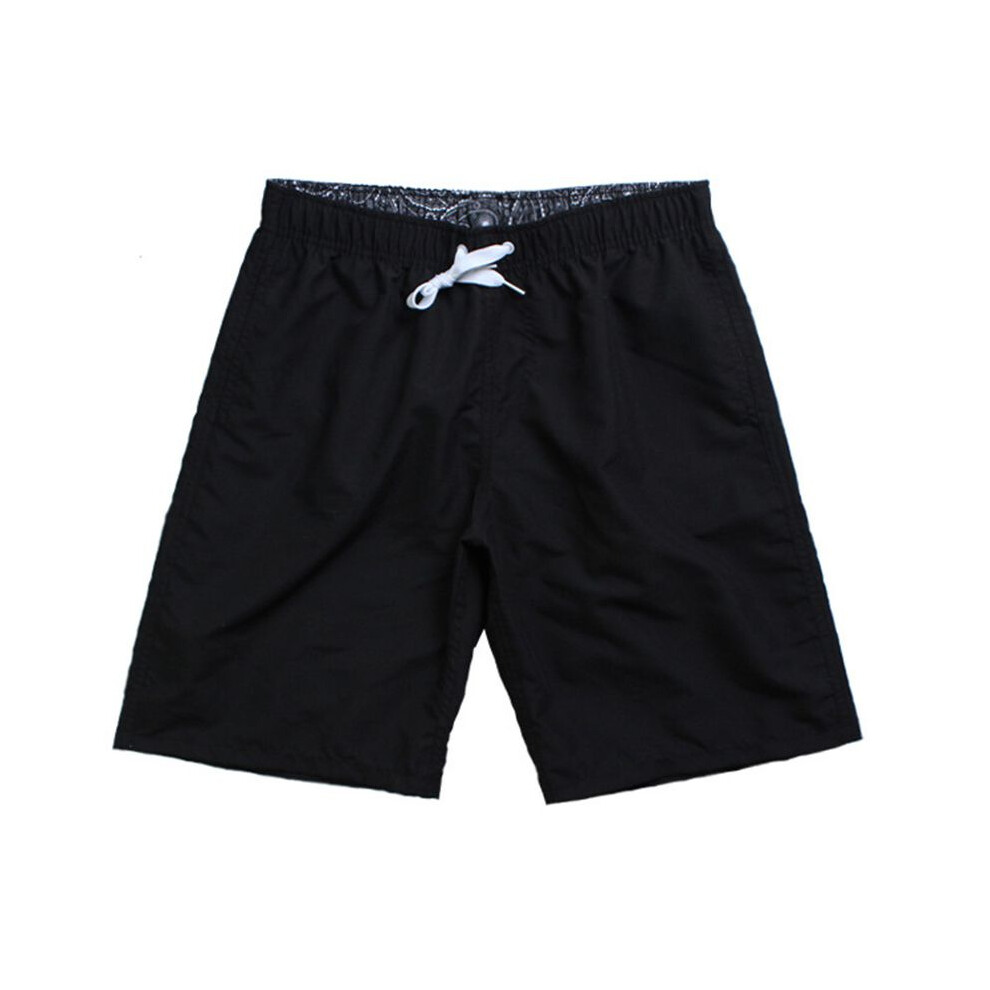 (Black, L) Swimming Men Board Shorts Swim Shorts Trunks Swimwear Trousers Beach Summer