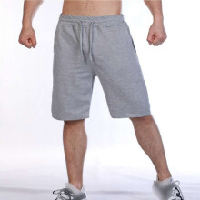 (Light Gray, 3XL) Shorts Mens Plain Elasticated Gym Sweat Soft Casual Loose Shorts Jogging