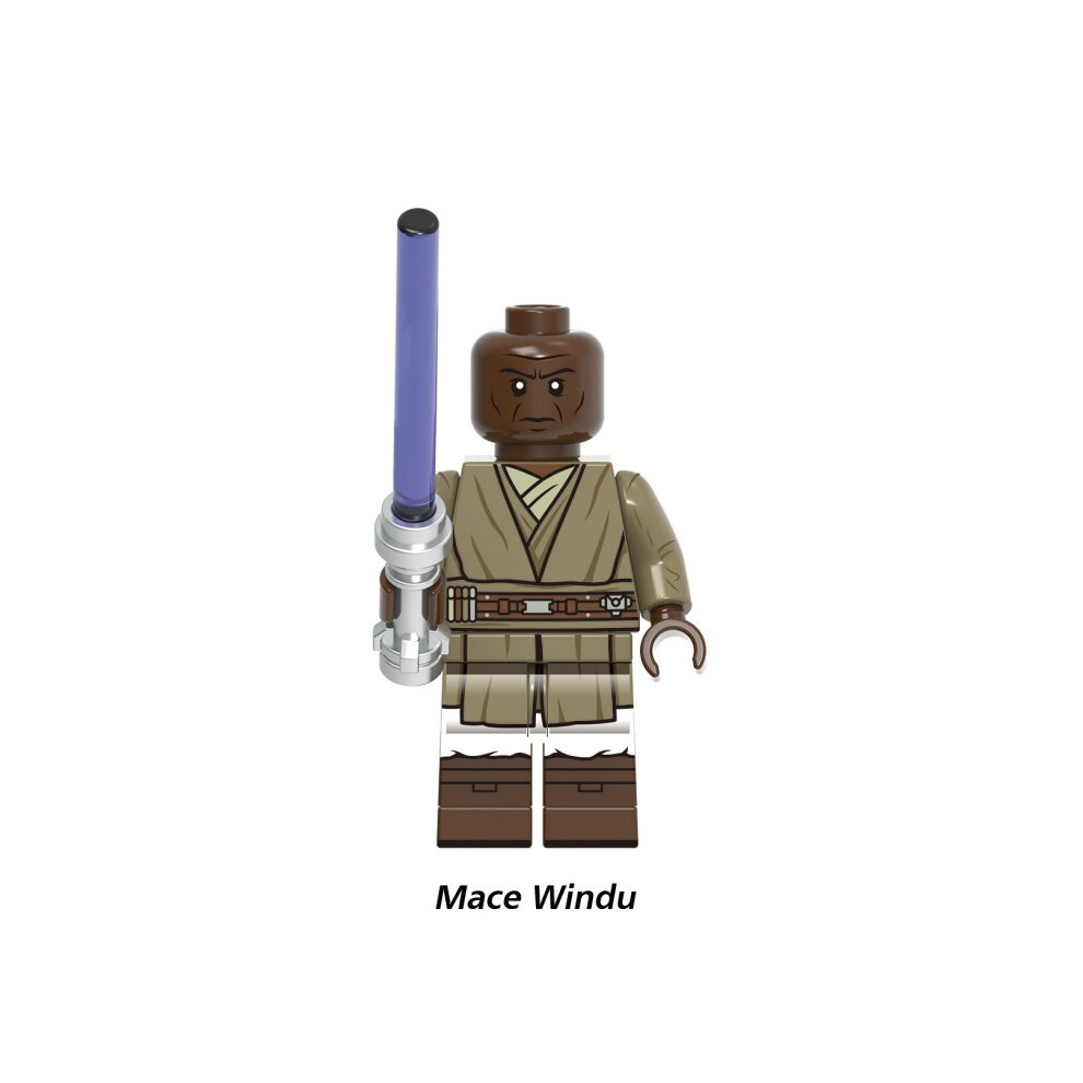 (Windu) Star Wars Dooku Skywalker Secura Kids Mini Building Block Figure Doll Child Toy