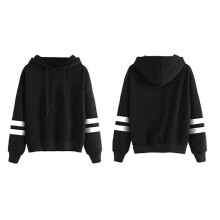 (Black, M) Winter Autumn And Loose Long Sleeves Hoodies For Women Pullovers Warm Hooded