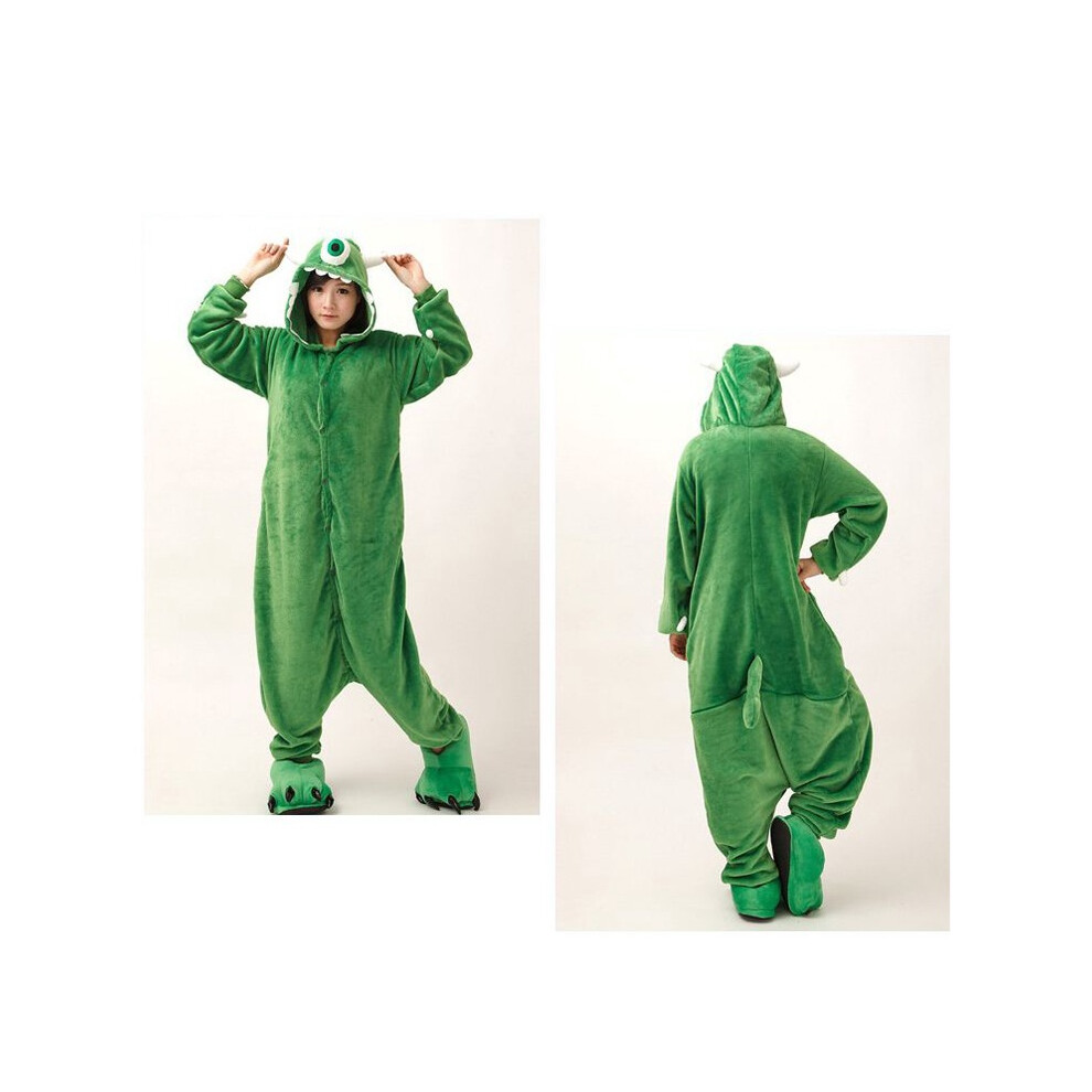 (Mike, Adult L) Monsters Adultkid University Mike Wazowski Sully Costume Pajamas Sleepwear Ones