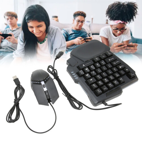 Mobile Gaming Combo: One Handed Keyboard Mouse & Stand for Android