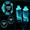For 2pcs Audi Led Car Cup Bottle Holder Pad Mat Auto Atmosphere Interior Lights 3