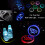 For 2pcs Audi Led Car Cup Bottle Holder Pad Mat Auto Atmosphere Interior Lights 12