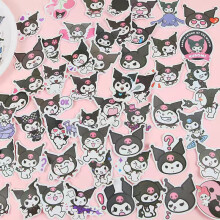 (Kuromi)100 pegatinas para tarjetas Sanrio Goo Kuromi My Melody cuaderno maleta de agua botellas