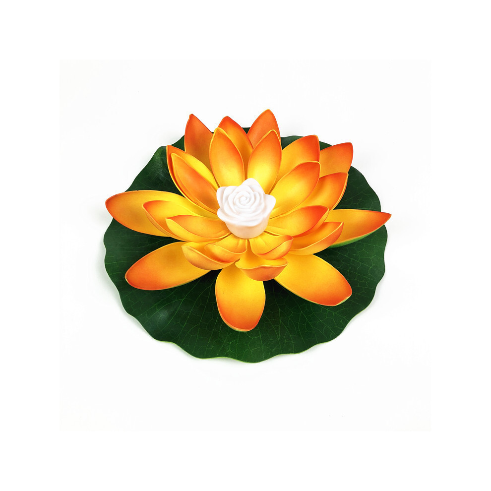 (Yellow,28Cm/11.02In)LáMpara Led Loto BendicióN Deseos Agua Paisaje Decorativo Luz Ligera-image