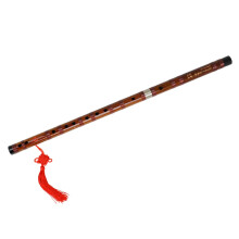 Traditional Chinese Musical Instrument Reddish Brown Handmade Kudzu Flute for Beginners, Portable Practice and Exam Tool