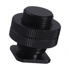 MIC Stand Conversion Screw 5/8 to 1/4 Inch Dual Layer Threaded Adapter for DSLR Camera Flash Stands and Tripods