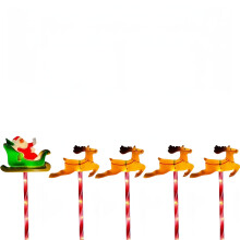 (Reindeer) 5-in-1 Solar Christmas Pathway Lights | 8 Modes LED Xmas Tree Candy Lights, Outdoor Garden Stake Decor for Walkway Yard Lawn Porch Holiday