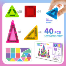 (40PCS) Mini Magnetic Building Blocks with Iron Box - Travel-Friendly, Pocket-Sized Construction Toy for Kids