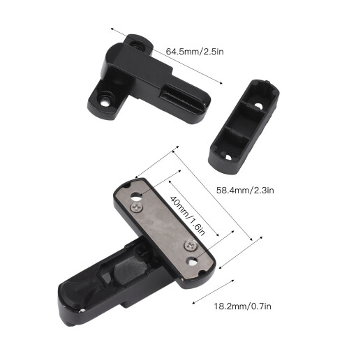 Durable Aluminum Alloy T Sliding Window Lock - Easy Install Black 1