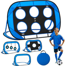 (Variant1) Football Goal 4 Modes 120*80cm Football Target Net Portable Soccer Goal Post with Carry Bag, Football Training Equipment for Indoor Outdoor