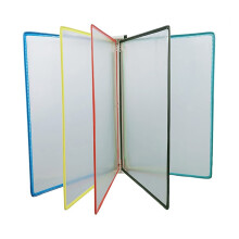 A4 Document Holder Wall Mount, Magnetic Flip Chart Stand, 5 Sheets, Transparent Lines, Multi-Color, 33x23x5.8 CM