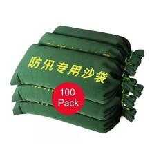 Flood Barrier Sandbags 100PCS 25x50cm Reusable Canvas Flood Protection Green for Doors Windows Hurricane Protection