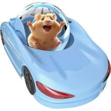 (Blue) Hamster Running Ball, Interactive Hamsters Fitness Rolling Ball, Hamster Sport Wheel Running Ball, Car Rolling Toy for Hamsters Gerbils Mice