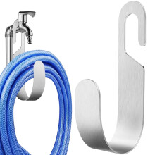 Hose Holder - Wall-Mounted, Extendable Garden Hose Hanger Made of Robust Metal Bracket for Outdoor Use