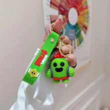 (StyleC)Porte-clés Brawl Stars Pendentif Voiture Jeu Personnages Silicone Accessoires Dessin Animé