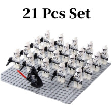 21 pezzi Star Wars Clone Troopers minifigure blocchi da costruzione giocattoli fai da te regali bambini