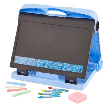 2 in 1 Travel Easel Set Kids Art Board with Crayons Chalk & Sheets, Kids Easels