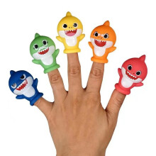 Mignon bébé requin doigt marionnette coffre-fort plastique enfants jouets éducatifs jeu cadeau