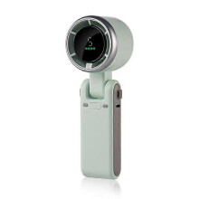 (Green) Handheld Fan with High Speed (1-5) Cooling Turbo, Portable Handheld Fan with 4000mAh Rechargeable Battery, LED Display 180 Rotation Mini Fan