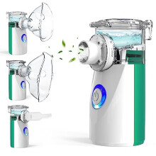 Nebulizer Machine for Adults & Kids - Handheld Portable, Rechargeable with 2 Masks, Mouthpiece, Quiet Operation & Adjustable Modes
