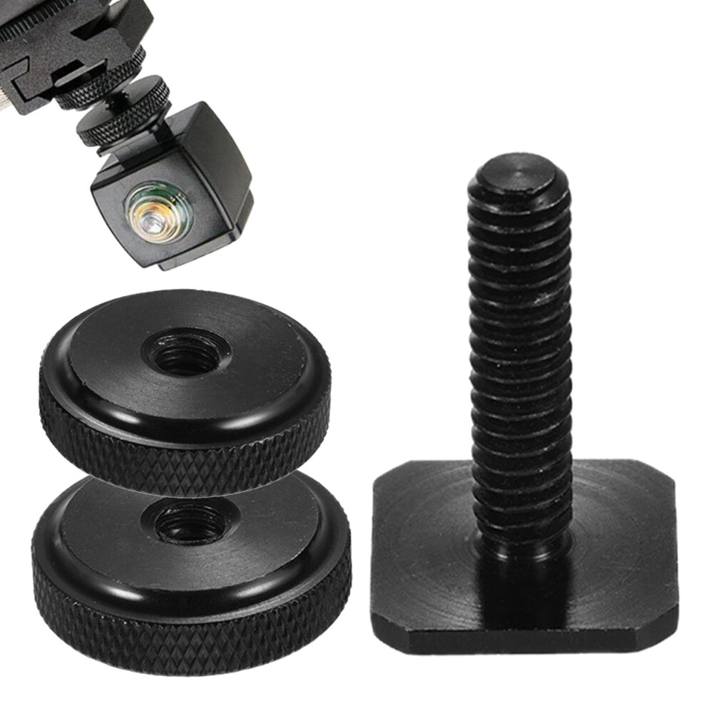 Hot Shoe Adapter For Flash With Double Screw 1/4 Inch Mount For Photography Tripod And Field Monitor Compatibility 6493810581403
