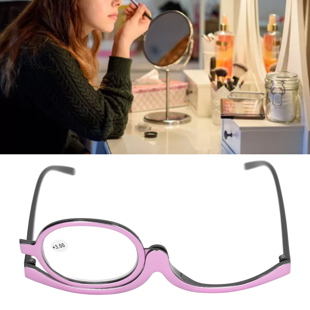 Purple Switchable Lens Makeup Glasses For Accurate Eye Makeup Application