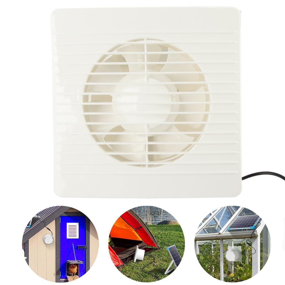 50W Solar Exhaust Fan 6In Abs Waterproof Ventilation For Greenhouses 8781338791366