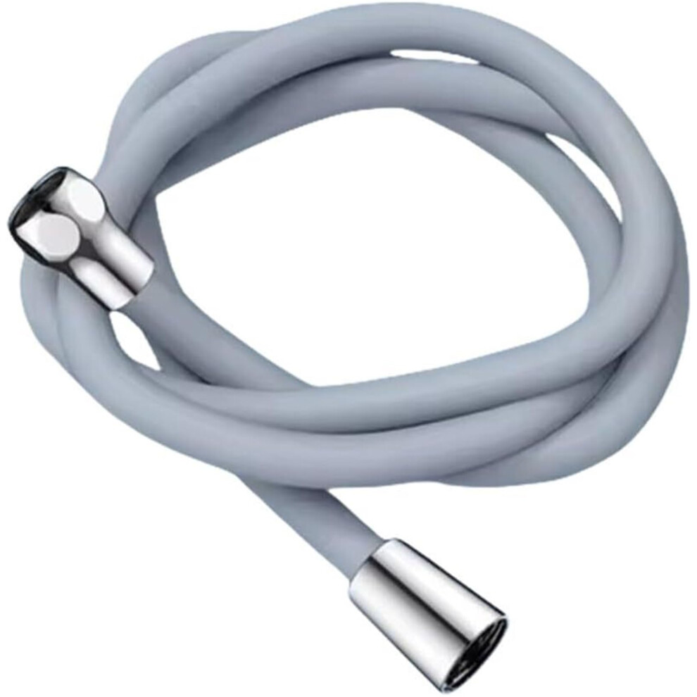 Flexible 1.5/2 Meter Silicone Shower Hose, G1/2 Universal Interface, High-Pressure Anti-Kink For Faucets, Light Grey 6493810581786