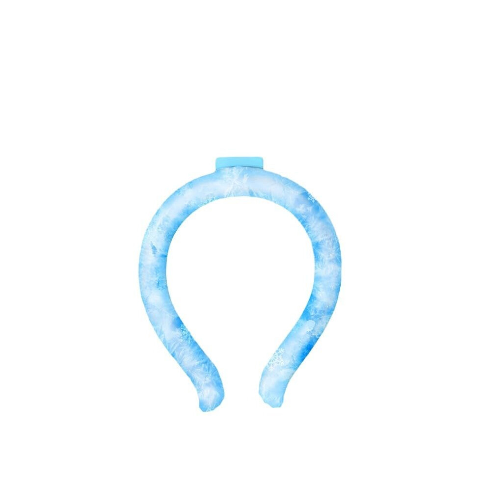 Blue Neck Cooling Tube - Reusable Ice Ring Cooling Collar, Portable Gel Pack For Hot Weather Relief, 18C
