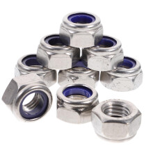 20-Piece Hex Lock Nuts Set, Stainless Steel, Durable for DIY Projects, Stable and Practical, M6 Size