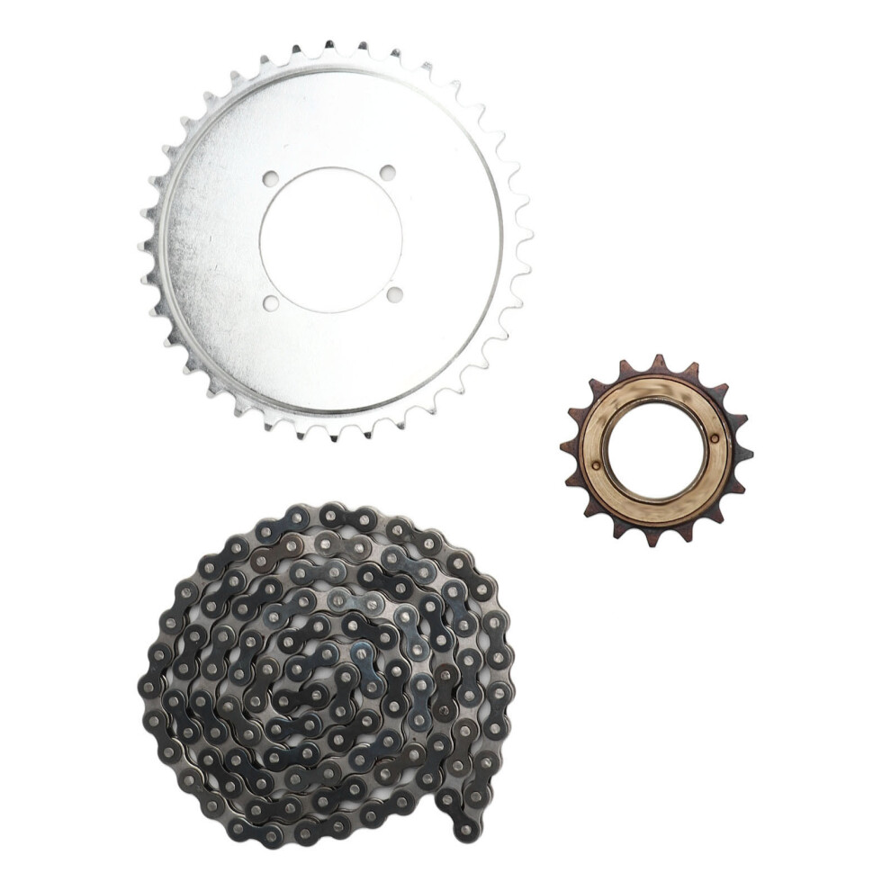 114 Link Chain & 16 Tooth Aluminum Sprocket Kit For Bikes & Scooters 9311338797267