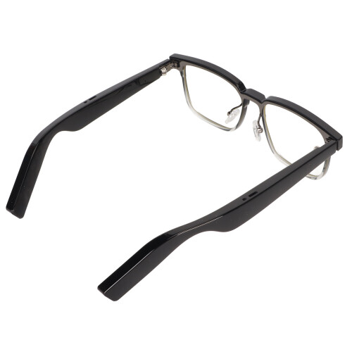 Black Open Ear Smart Glasses IPX4 Waterproof Wireless Bluetooth 5.3 Stereo