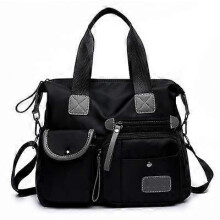 (Black) Ladies Handbag Wallet Nylon Large Capacity One Shoulder Crossbody Travel Gift