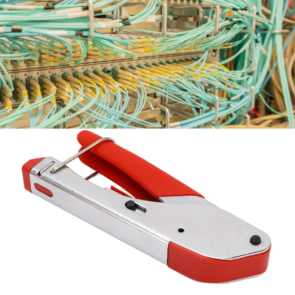 Coaxial Cable Crimper Kit With Stripper & 20 F Connectors, Red 8791338800845