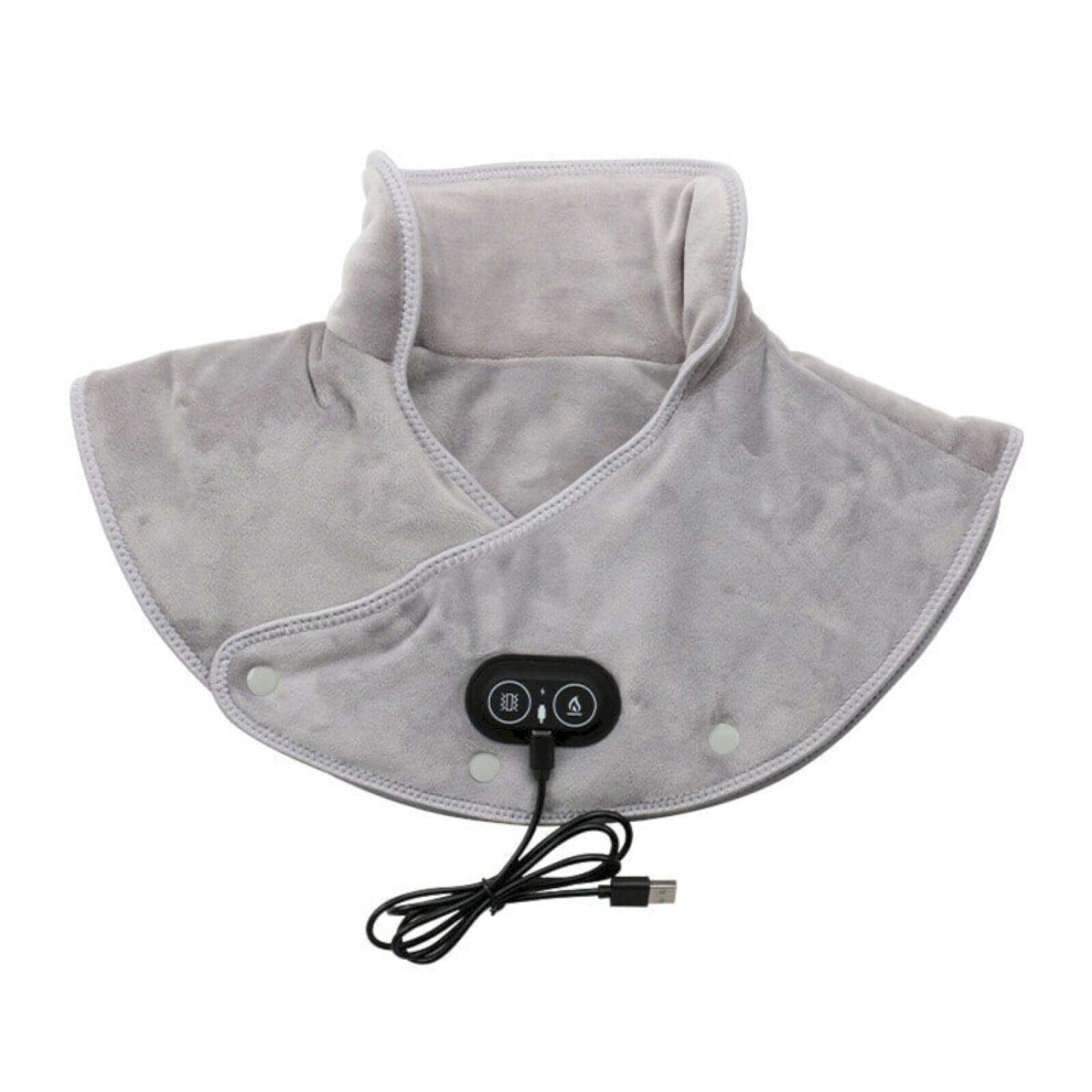USB Heating Pad for Neck and Shoulders - Portable Electric Massage Wrap with 3 Heat Settings for Muscle Relief