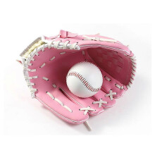 (L, PINK) 1 pc Pu Leather baseball glove, Pu Leather Catcher, Baseball Glove for both adult and children