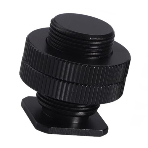 Microphone Stand Conversion Screw 5/8 to 1/4 Inch Adapter for DSLR Camera Tripod Mount with Double Layer Thread