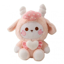 (Pink) Plush Toy,Cute Sheep Plush Toy Dolls Realistic Animal Stuffed Pillows Gift For Birthday